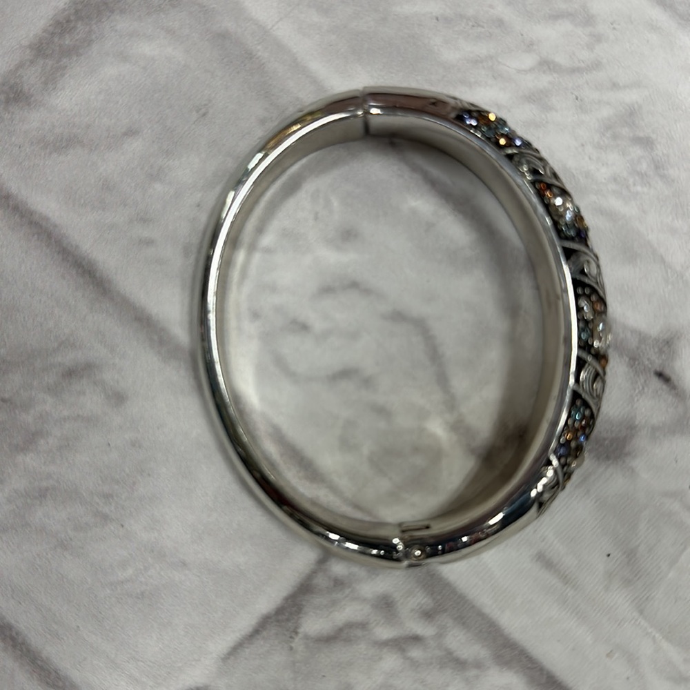 Brighton Multi Colored Rhinestone Silver Tone Ban… - image 4